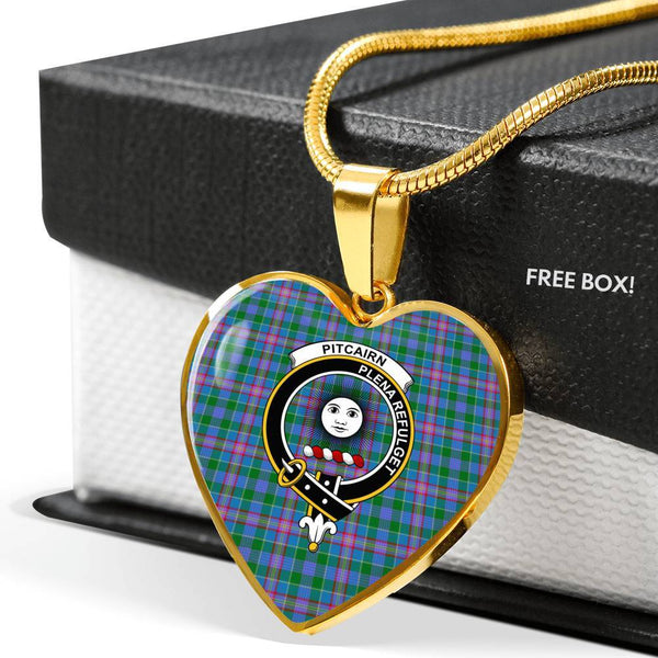 Pitcairn Hunting Clan Badge Classic Tartan Necklace