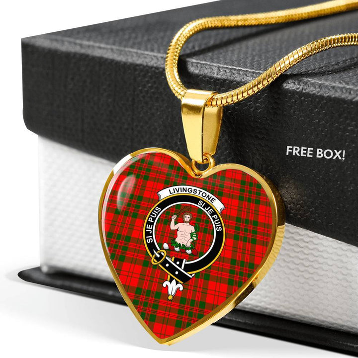 Livingstone Clan Badge Classic Tartan Necklace