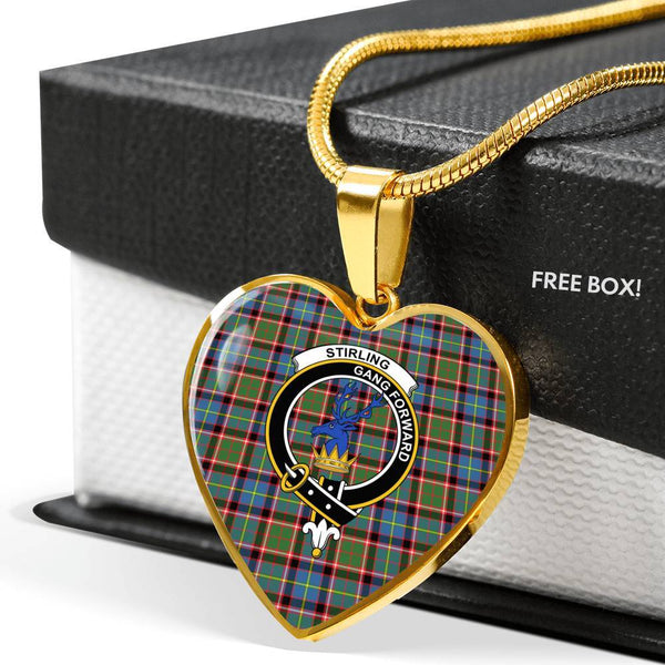 Stirling Clan Badge Classic Tartan Necklace