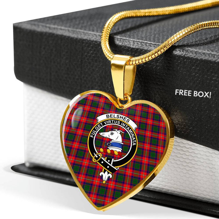 Belshe Clan Badge Classic Tartan Necklace