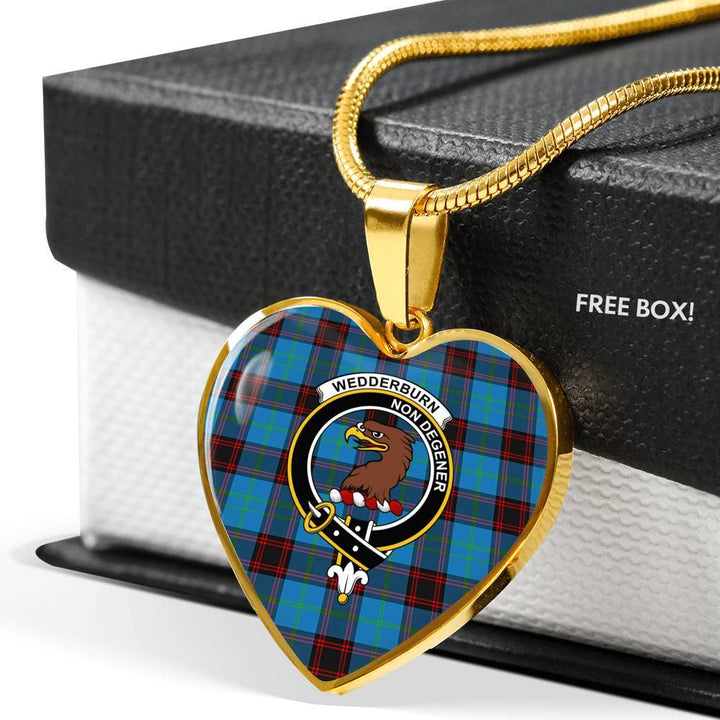 Wedderburn Clan Badge Classic Tartan Necklace