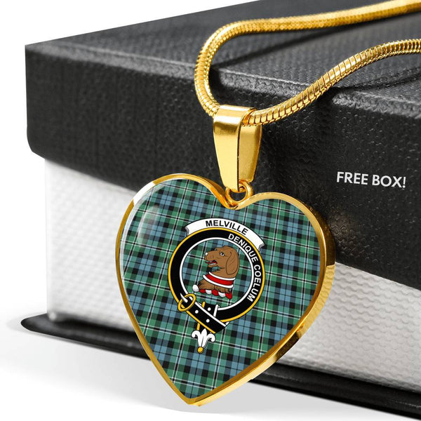 Melville Clan Badge Classic Tartan Necklace