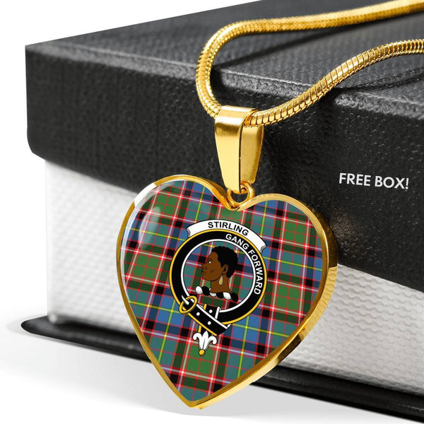 Stirling Clan Badge Classic Tartan Necklace