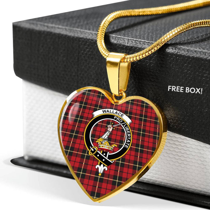 Wallace Clan Badge Classic Tartan Necklace