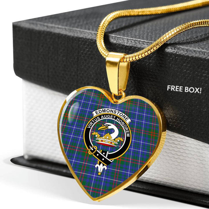 Edmonstone Clan Badge Classic Tartan Necklace
