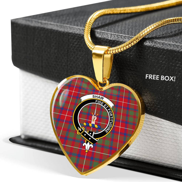 Shaw Red Clan Badge Classic Tartan Necklace