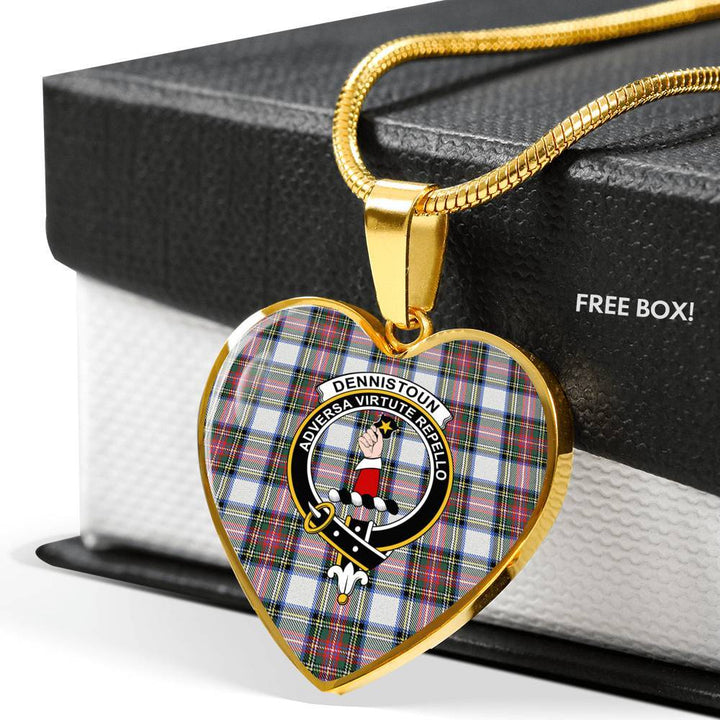 dennistoun Clan Badge Classic Tartan Necklace