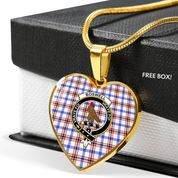 Boswell Clan Badge Classic Tartan Necklace