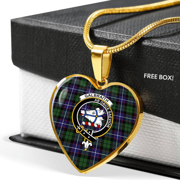Galbraith Clan Badge Classic Tartan Necklace