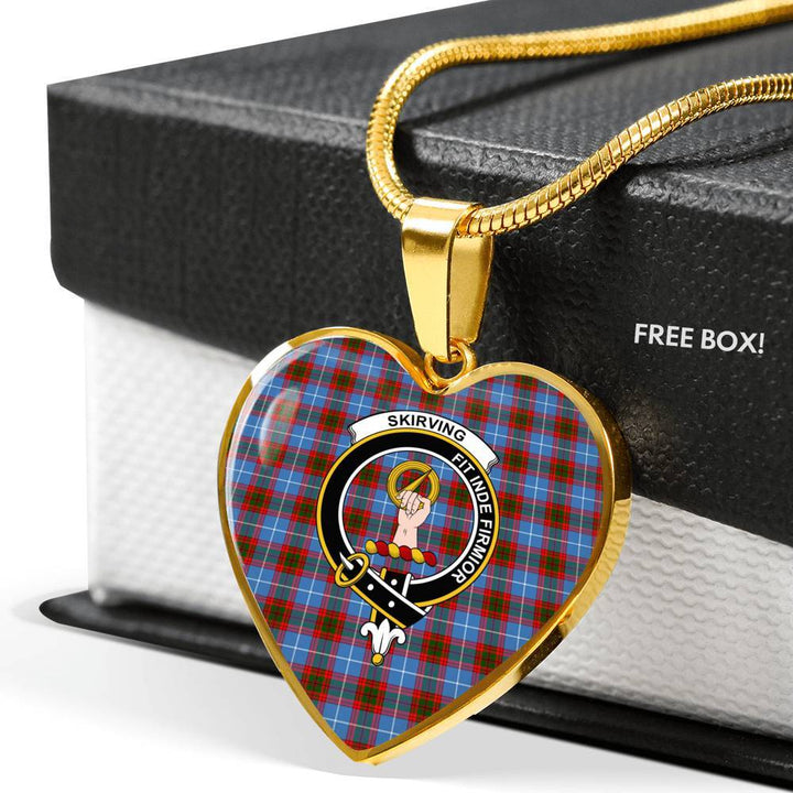 Skirving (Edingburg) Clan Badge Classic Tartan Necklace