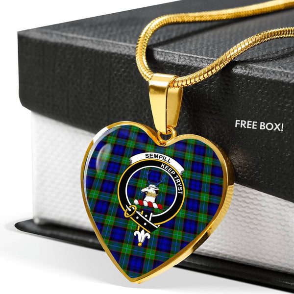 Sempill Clan Badge Classic Tartan Necklace