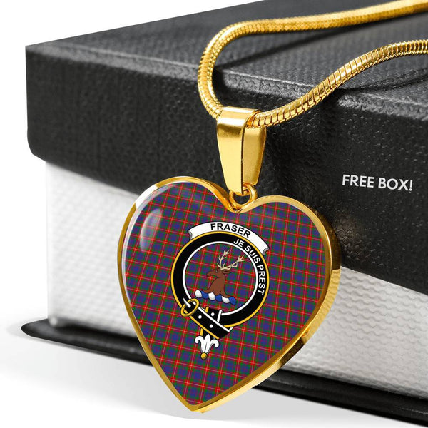 Fraser of Lovat Clan Badge Classic Tartan Necklace
