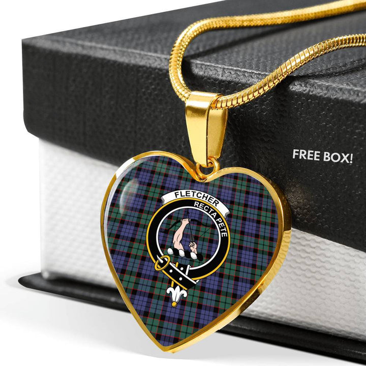 Fletcher Clan Badge Classic Tartan Necklace