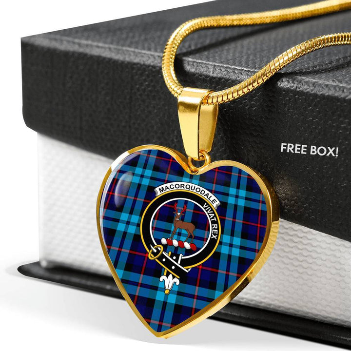 MacCorquodale Clan Badge Classic Tartan Necklace