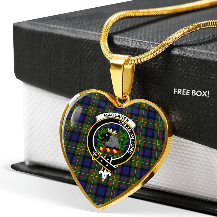 MacLaren Clan Badge Classic Tartan Necklace