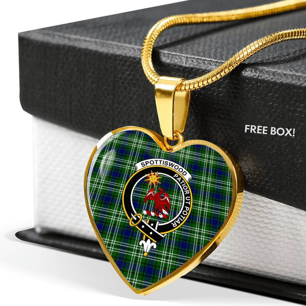Spottiswood (Tweedside) Clan Badge Classic Tartan Necklace