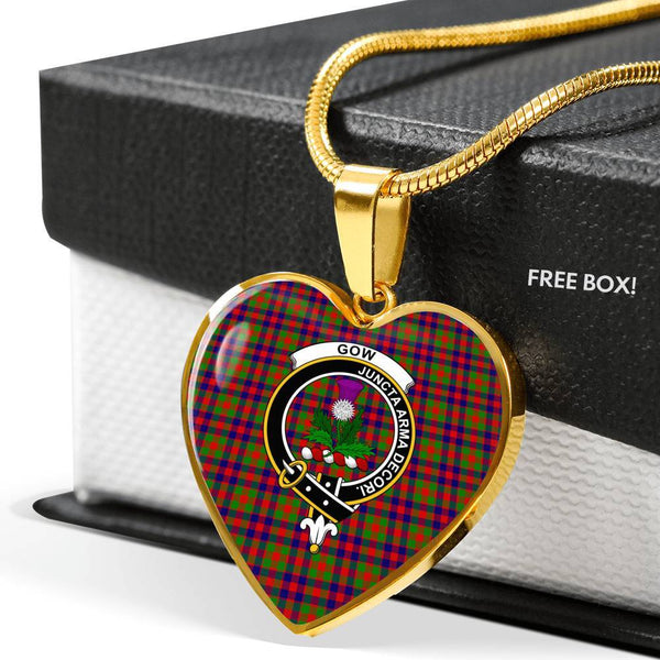 Gow (of Skeoch) Clan Badge Classic Tartan Necklace
