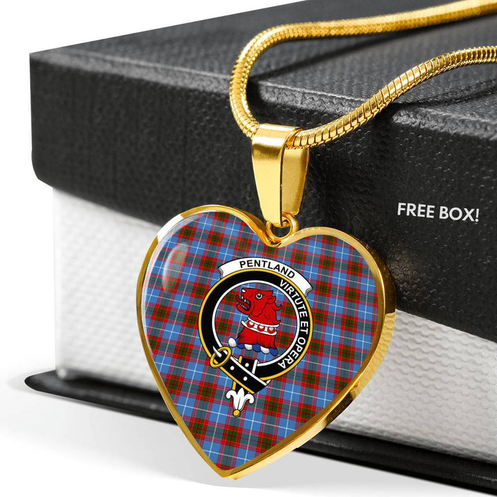 Pentland (Edingburg) Clan Badge Classic Tartan Necklace