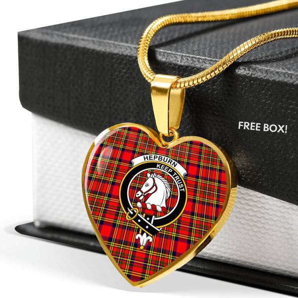 Hepburn Clan Badge Classic Tartan Necklace