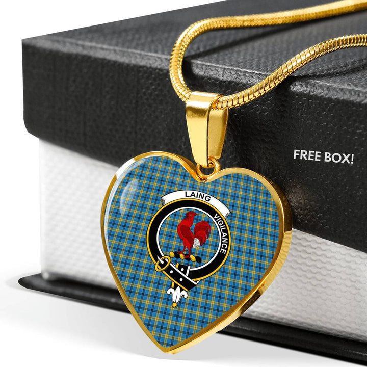 Laing Clan Badge Classic Tartan Necklace