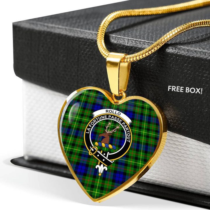 Rollo Clan Badge Classic Tartan Necklace