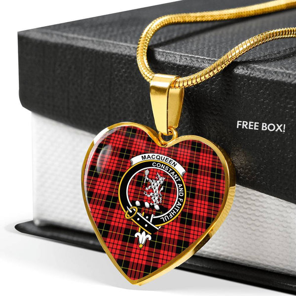 MacQueen Clan Badge Classic Tartan Necklace
