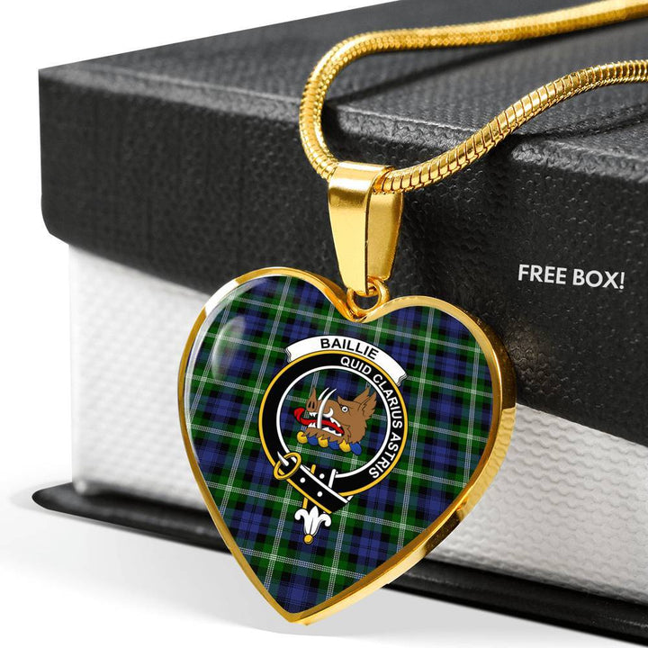 Baillie Clan Badge Classic Tartan Necklace