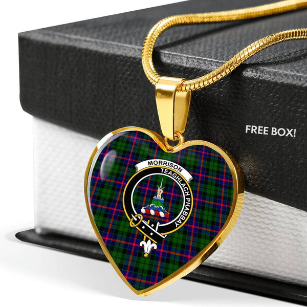 Morrison Clan Badge Classic Tartan Necklace