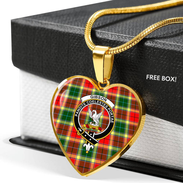 Gibbs Clan Badge Classic Tartan Necklace