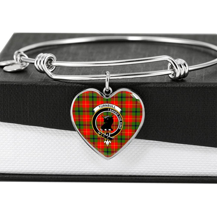 Turnbull Clan Badge Classic Tartan Heart Bangle