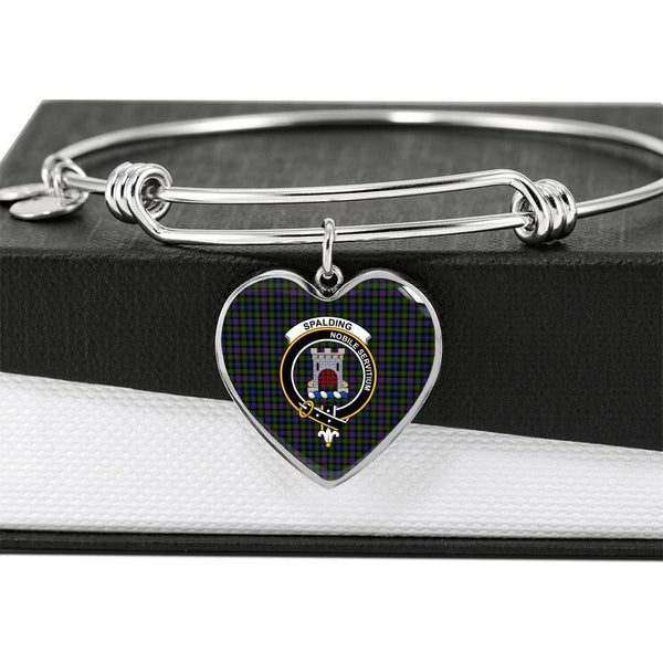 Spalding Murray of Atholl Clan Badge Classic Tartan Heart Bangle