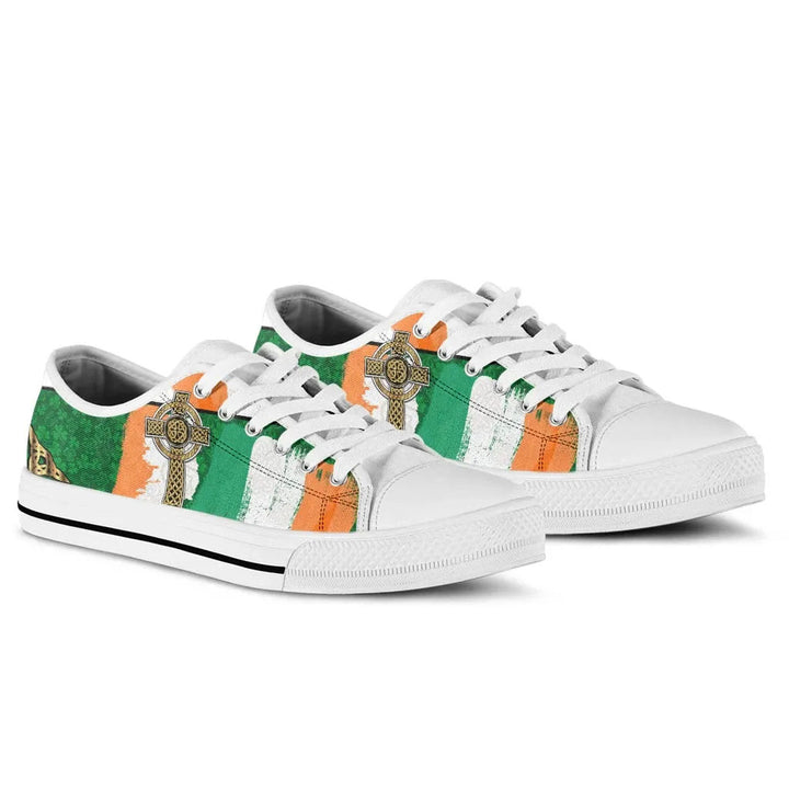 Celtic All O Print Low Top Shoe - Irish Shamrock With Celtic Cross