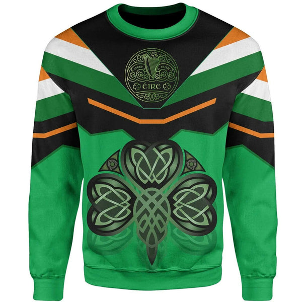 Celtic All Over Print Sweatshirt - Irish Shamrock With Celtic Patterns