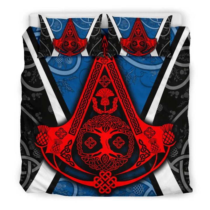 Celtic Bedding Set - Celtic Scotland Thistle with Tree Of Life and Knot Ornaments