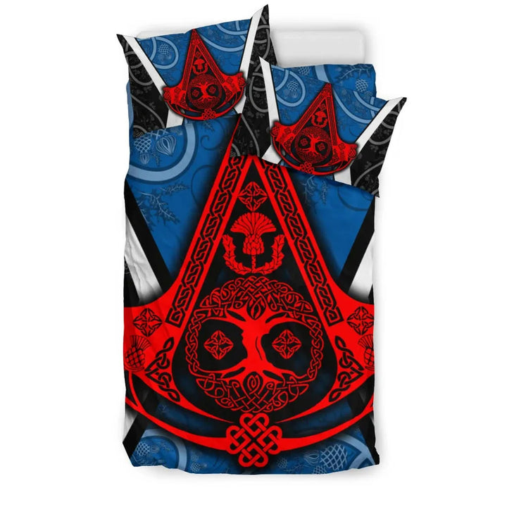Celtic Bedding Set - Celtic Scotland Thistle with Tree Of Life and Knot Ornaments