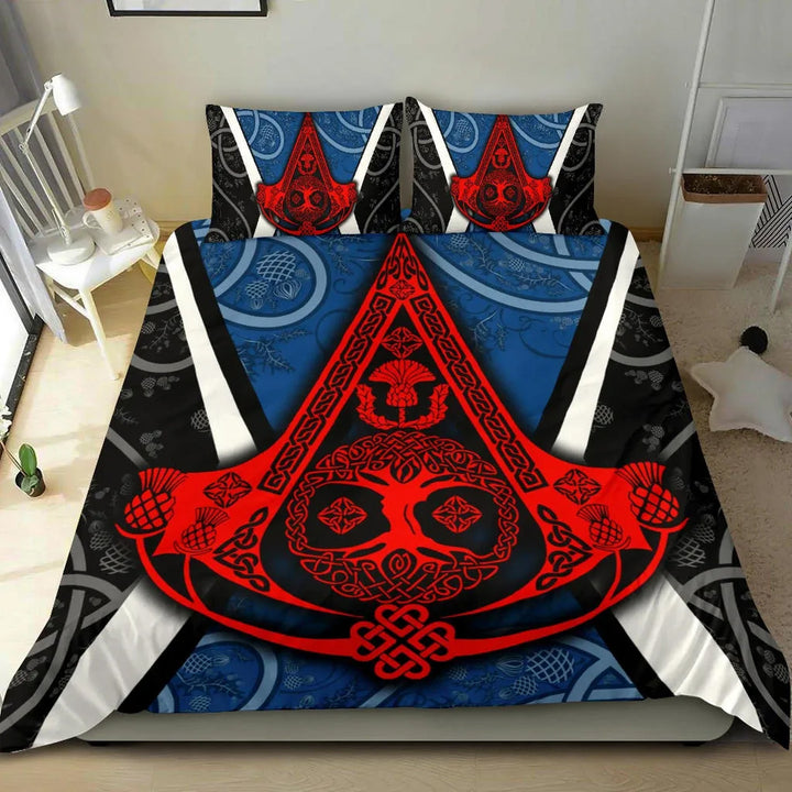 Celtic Bedding Set - Celtic Scotland Thistle with Tree Of Life and Knot Ornaments