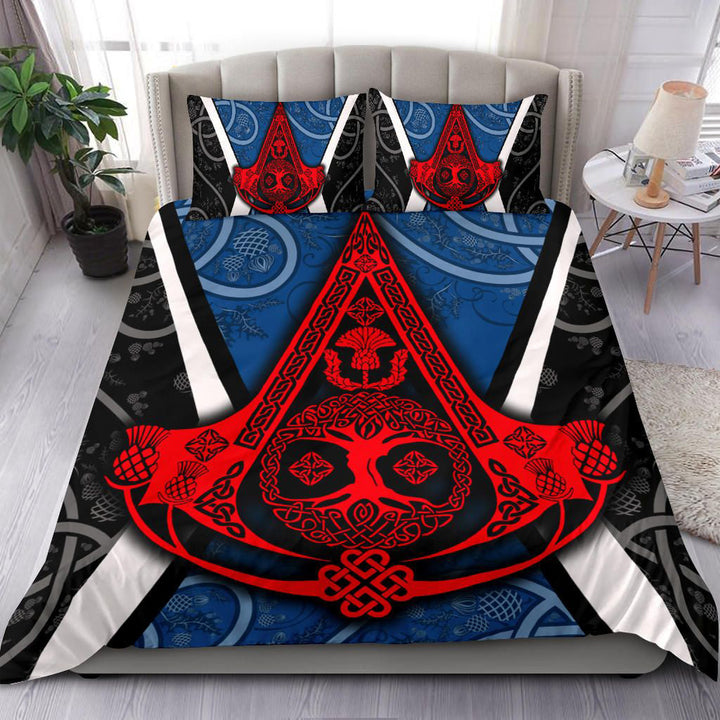 Celtic Bedding Set - Celtic Scotland Thistle with Tree Of Life and Knot Ornaments