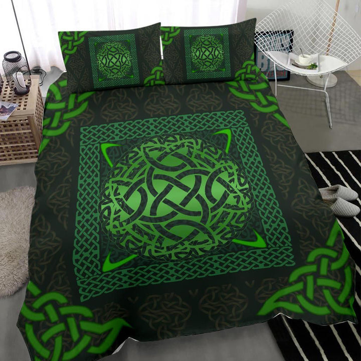 Celtic Bedding Set - Irish Carolingian Cross with Celtic Knot Duvet Cover
