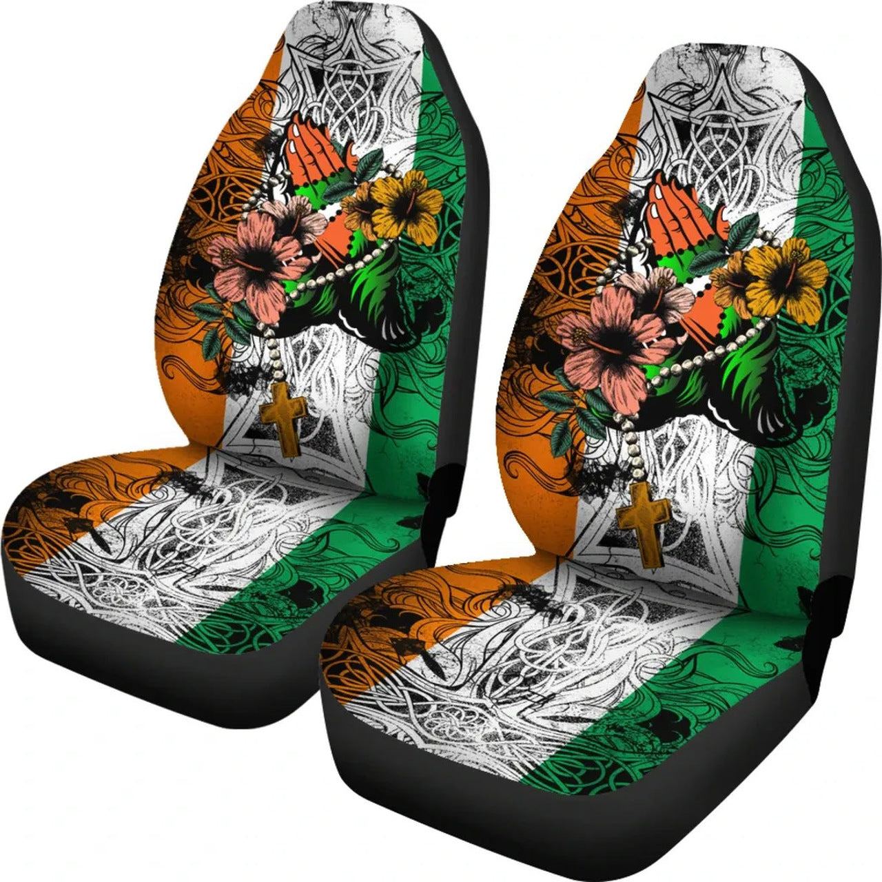 Celtic Car Seat Covers Ireland Flag and Celtic Patterns Celticprime