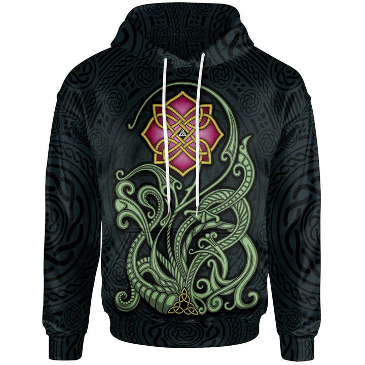 Celtic Flower Hoodie - Wild Irish Rose
