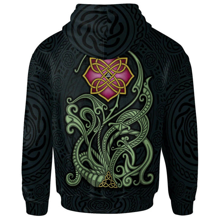 Celtic Flower Hoodie - Wild Irish Rose