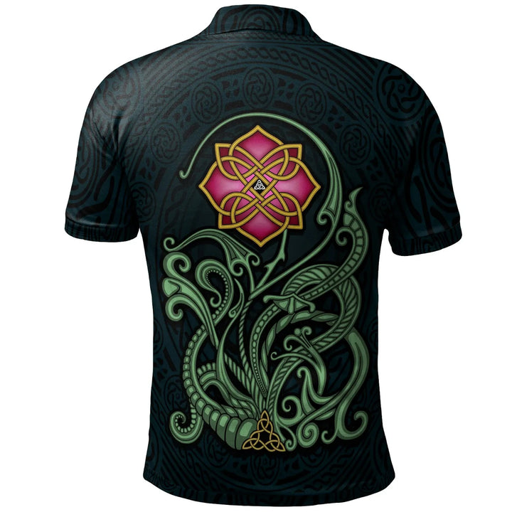 Celtic Flower Polo Shirt Wild Irish Rose