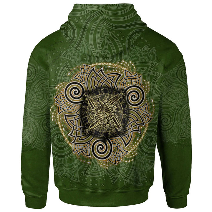 Celtic Hoodie - Celtic Irish St Brigid's Cross - Triple Spiral