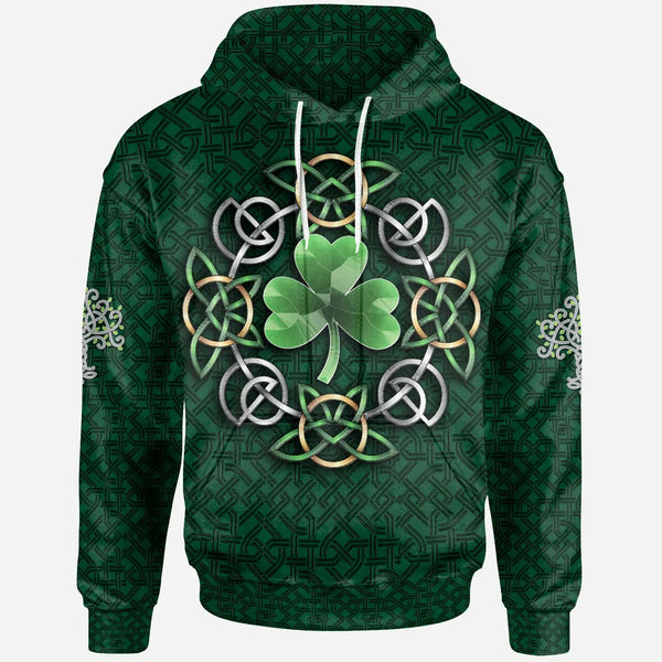 Celtic Ireland Hoodie - Irish Shamrock with Celtic Knot