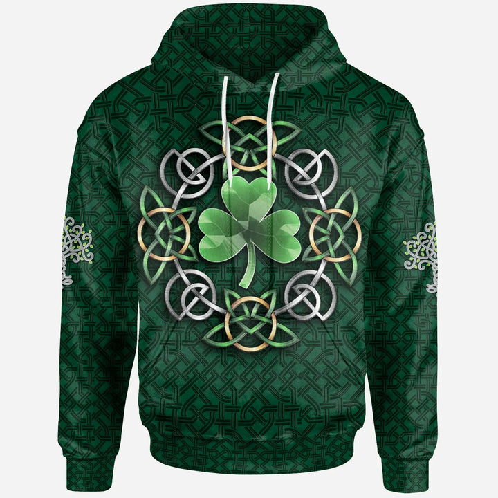 Celtic Ireland Hoodie - Irish Shamrock with Celtic Knot