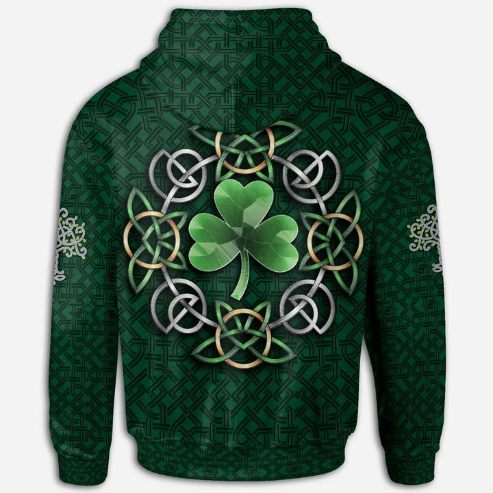 Celtic Ireland Hoodie - Irish Shamrock with Celtic Knot