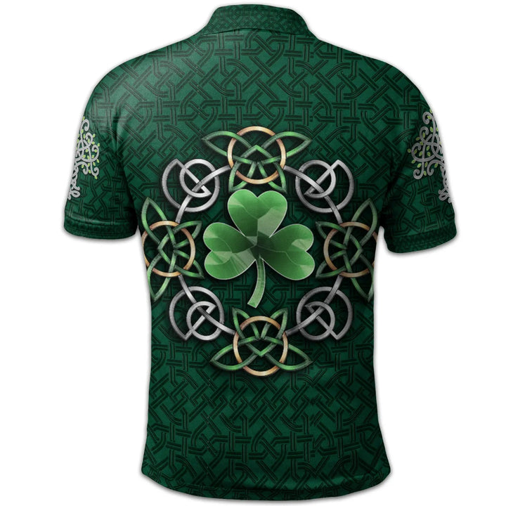 Celtic Ireland Polo shirt Irish Shamrock with Celtic Knot