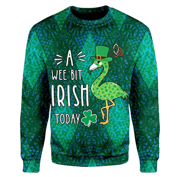 Celtic Ireland Sweatshirt - Patrick Flamingo A Wee Bit Irish