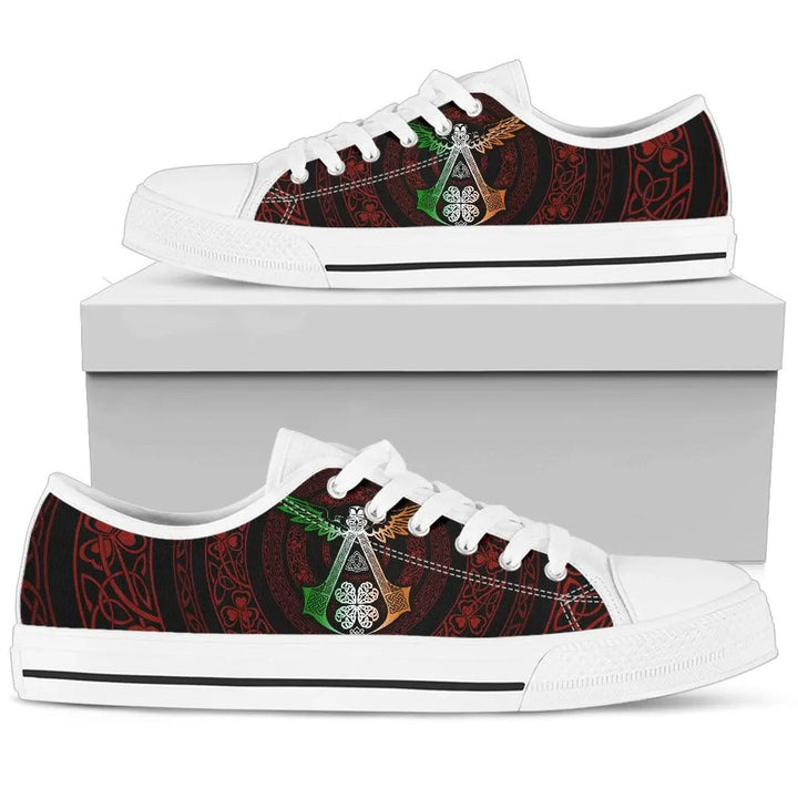 Celtic Low Top Shoe - Irish Celtic Symbols and Ornaments Black
