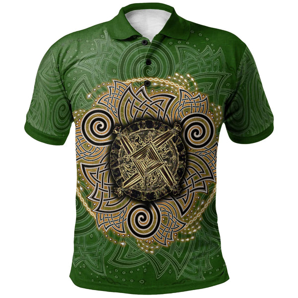 Celtic Polo Celtic Irish St Brigid's Cross Triple Spiral
